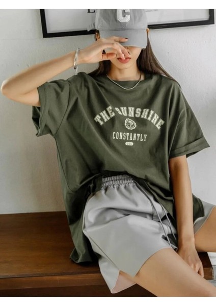 The Sunshine Baskılı Bisiklet Yaka Oversize Unisex T-Shirt fiyatları