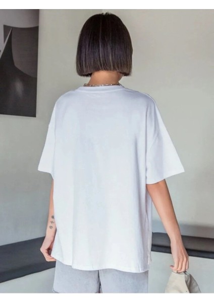 The Sunshine Baskılı Bisiklet Yaka Oversize Unisex T-Shirt indirimleri