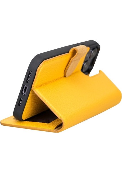 Mulvxurg URG02 Apple Iphone 13 Pro Max Uyumlu Deri Cüzdanlı Kılıf FL12 Sarı (Mulvix) modelleri