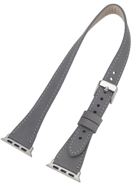 Mulvxurg URG02 Apple Watch Uyumlu Deri Kordon 42-44-45MM Slim Dtquarst9 (Mulvix) modelleri