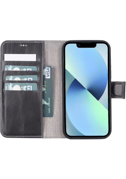 Mulvxurg URG02 Apple Iphone 12 Pro Uyumlu Deri Cüzdanlı Kılıf VS4EF Gri (Mulvix) fiyatları