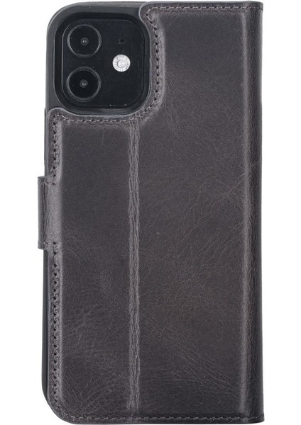 Mulvxurg URG02 Apple Iphone 12 Pro Uyumlu Deri Cüzdanlı Kılıf VS4EF Gri (Mulvix) fırsatları