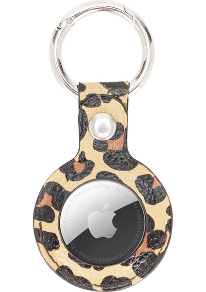 Mulvxurg URG02 Apple Airtag Uyumlu Deri Anahtarlık, Leo Ne Kahve (Mulvix)