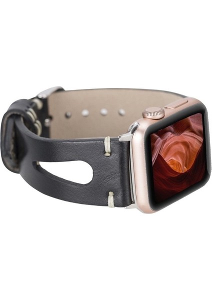 Mulvxurg URG02 Apple Watch Uyumlu Deri Kordon 42-44-45MM 42BA2 Rst1 (Mulvix) modelleri
