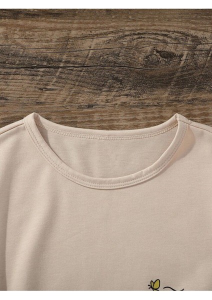 Çocuk Yavru Kediler Basklı Oversize T-Shirt modelleri