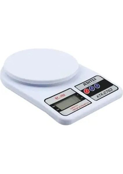 Dijital Mutfak Terazisi Hassas Tartı 1 gr - 10 Kg LCD Ekran Beyaz