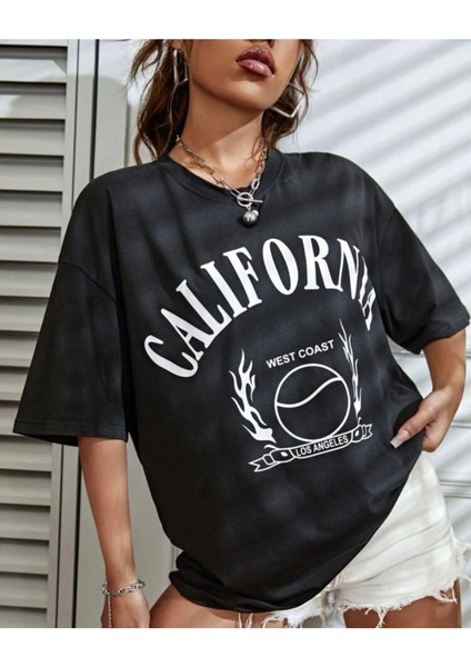 Calıfornia Baskılı Oversize Unisex T-Shirt fiyatları