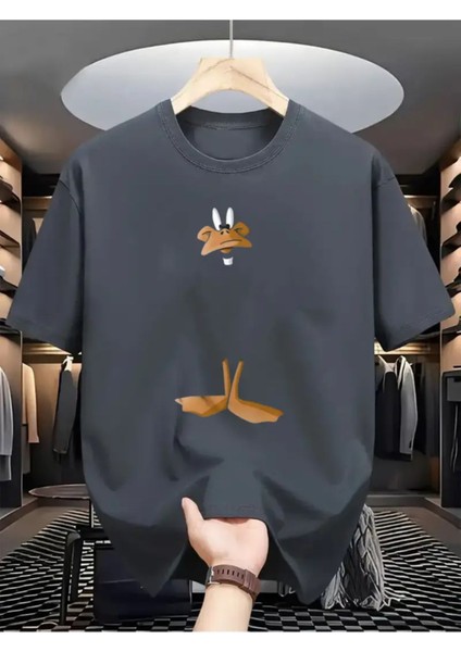Unisex Baskılı Oversize T-Shirt