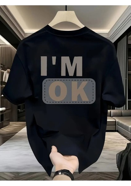 Unisex I'm Ok Baskılı Oversize %100 Pamuk T-Shirt fiyatları