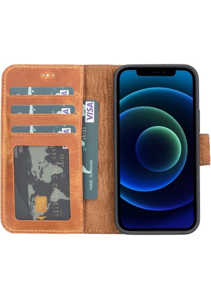 Mulvxurg URG02 Apple Iphone 13 Mini Uyumlu Deri Cüzdanlı Kılıf G19 Taba (Mulvix) fiyatları