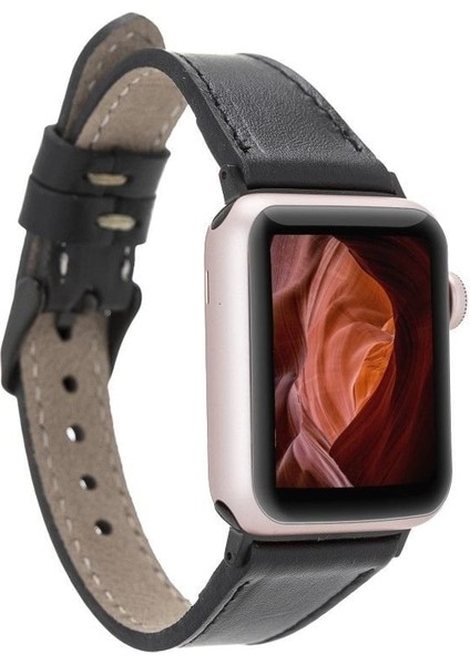 Mulvxurg URG02 Apple Watch Uyumlu Deri Kordon 42-44-45MM Slim Rst1 (Mulvix)