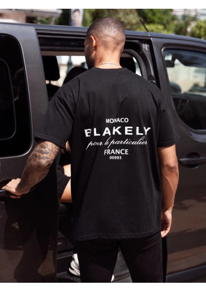 Unisex Büyük Beden Blake Sırt Baskılı Oversize T-Shirt