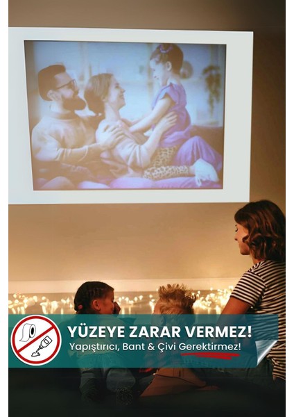 100X150 cm Beyaz Projeksiyon Perdesi, Duvar Sineması ve Sunum Için fiyatları