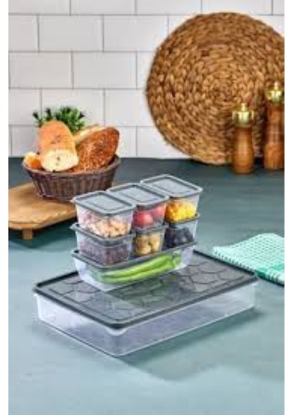 Bursev 8 Parça Beyaz Plastik Saklama Kabı Seti, Kahvaltı ve Piknik Için Ideal modelleri