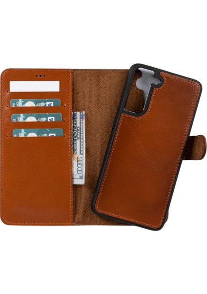 Mulvxurg URG02 Galaxy S21 Fe Uyumlu Deri Cüzdanlı Kılıf RST2EF Taba (Mulvix)