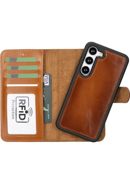 Mulvxurg URG02 Galaxy S23 Uyumlu Deri Cüzdanlı Kılıf RST2EF Taba (Mulvix)