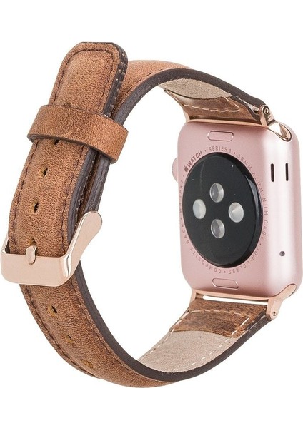 Mulvxurg URG02 Apple Watch Uyumlu Deri Kordon 42-44-45MM G19 Taba (Mulvix) fiyatları