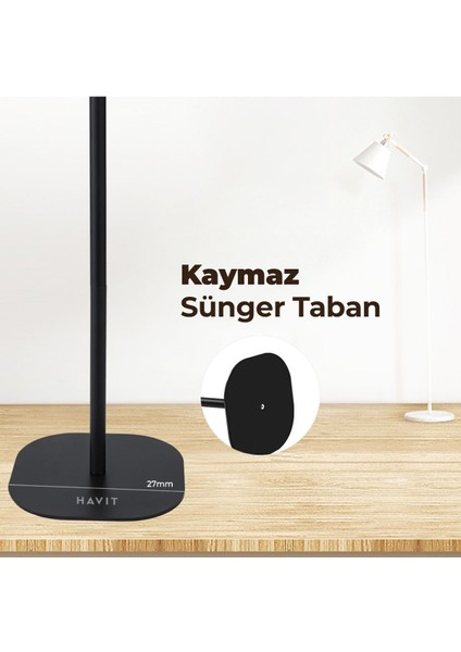 Ayaklı Projeksiyon Tripod, 90-135CM Ayarlanabilir Yükseklik, Karbon Çelik Siyah