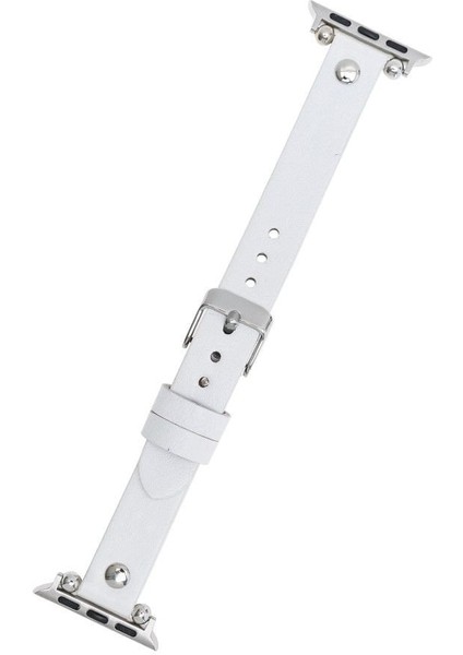 Mulvxurg URG02 Apple Watch Uyumlu Deri Kordon 38-40-41MM St F3 Beyaz (Mulvix) modelleri