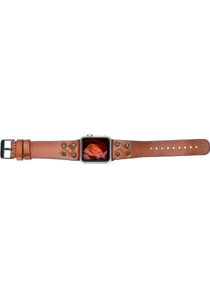 Mulvxurg URG02 Apple Watch Uyumlu Deri Kordon Cross 42-44-45MM Bt RST2E (Mulvix) modelleri
