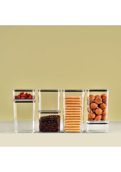 Şeffaf Mika Vakumlu Dikdörtgen Saklama Kabı, Bakliyat ve Kuruyemiş Için Kapsamlı Saklama modelleri