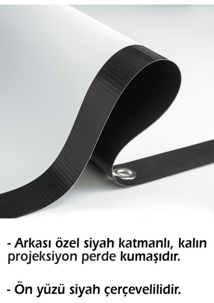 250X200 Sabit Çerçeveli Beyaz Duvar Projeksiyon Perdesi modelleri