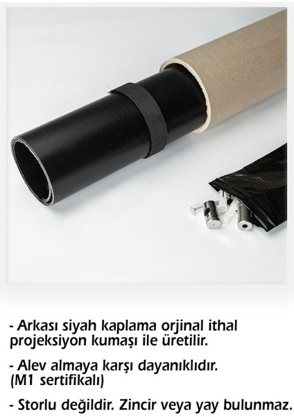 250X200 Sabit Çerçeveli Beyaz Duvar Projeksiyon Perdesi