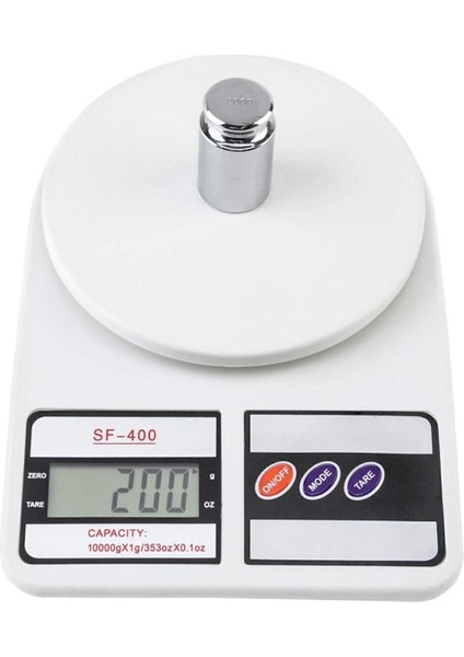 Hassas Ölçüm Terazisi 10 Kg Beyaz Çok Amaçlı Mutfak ve Kuaför Kullanımı fırsatları