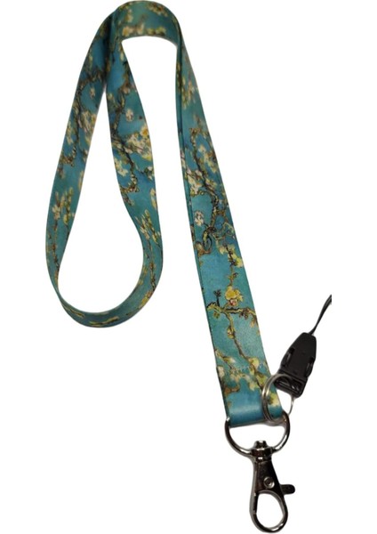 Renkli Badem Ağacı Boyun Ipi ve Telefon Askısı, Şık ve Kullanışlı Aksesuar