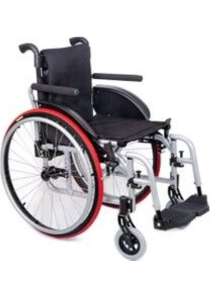 Hafif Alüminyum Manuel Tekerlekli Sandalye 38 Cm, Yarı Aktif, Rahat ve Kullanışlı