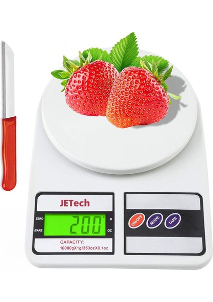 Hassas Dijital Mutfak Tartısı 10 Kg Gıda ve Sporcu Yemeği Ölçüm Aleti