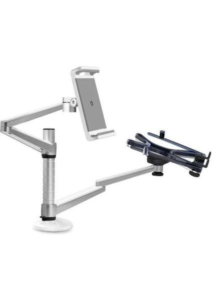 Ayarlanabilir Notebook ve Tablet Standı, 10-16" ve 4.7-12.9" Uyumlu, Gri Renk fiyatları