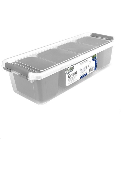 4 Bölmeli Derin Organizatör Kutu, Beyaz, 3.5 Litre indirimleri