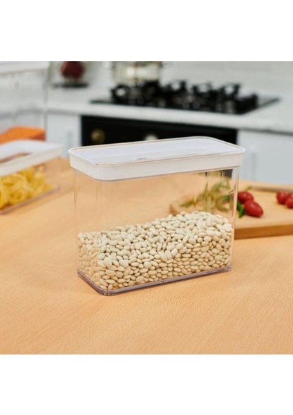 Turuncu Dikdörtgen Saklama Kabı 2 Lt, Sağlam ve Şık Mutfak Saklama Çözümü