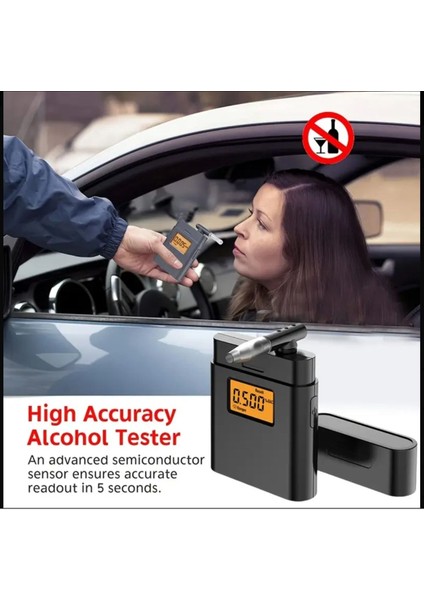 Yüksek Hassasiyetli Dijital Alkolektör, LCD Ekranlı, Güvenilir ve Kolay Kullanım fırsatları