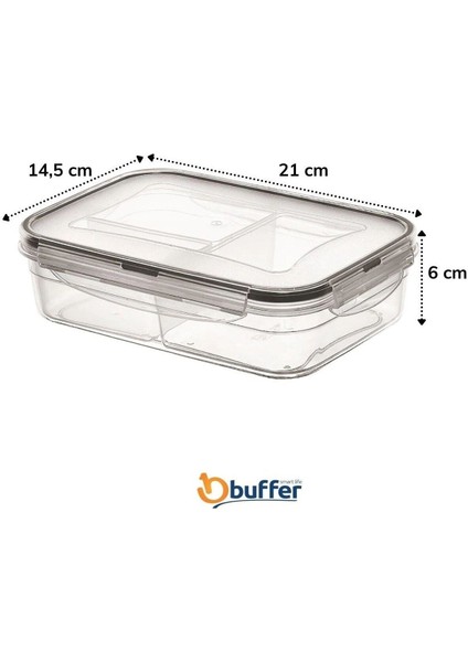 3 Bölmeli Kapaklı 1l Saklama Kabı, Diyet ve Taşınabilir Beslenme Için fırsatları