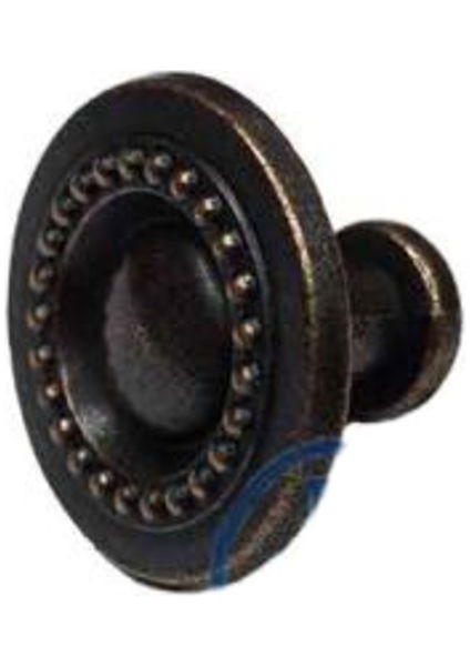 Şık Siyah Zamak Düğme, 23X23MM, Eskitme, 100 Adet