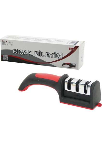 Kutulu Bıçak Bileme 3 Boğumlu Renkli Plastik Saplı (4887)