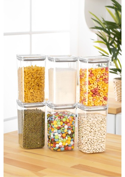 Şeffaf Plastik Saklama Kabı Seti, Vakum Silikon Conta, 1,2l, 3'lü Paket fırsatları