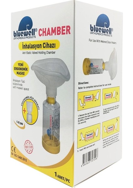 Sarı Çocuk Inhale Cihazı, 1-5 Yaş, Güvenli ve Kolay Kullanım