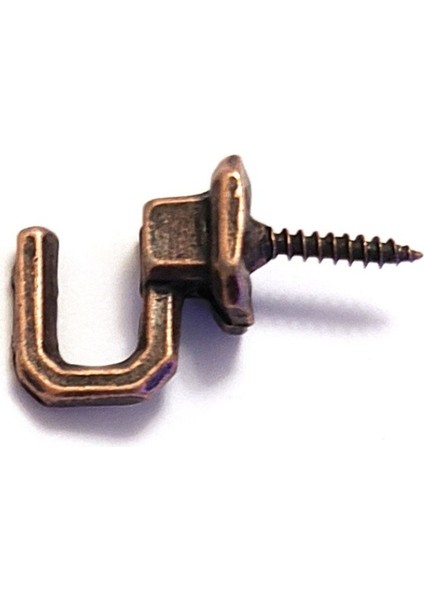 Küçük Vidalı Askı Kanca, Siyah, 15X23MM, Şık ve Kullanışlı 1 Adet