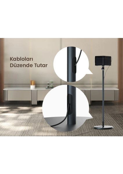 Gri Projeksiyon Zemini Standı, Şık ve Sağlam Tasarım, Kolay Kullanım fırsatları