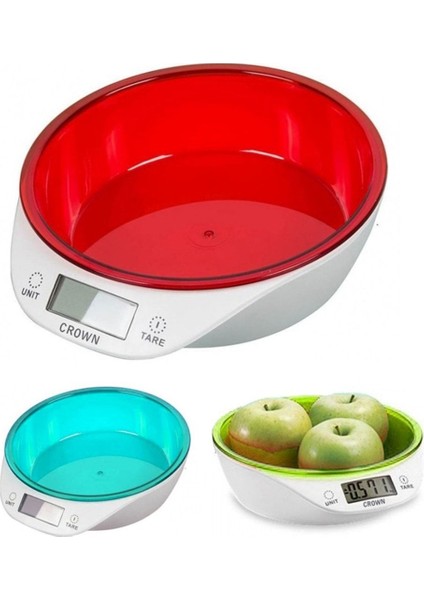 2'li Set 5kg Kapasiteli Dijital Mutfak Tartısı LCD Ekranlı Hassas Ölçüm