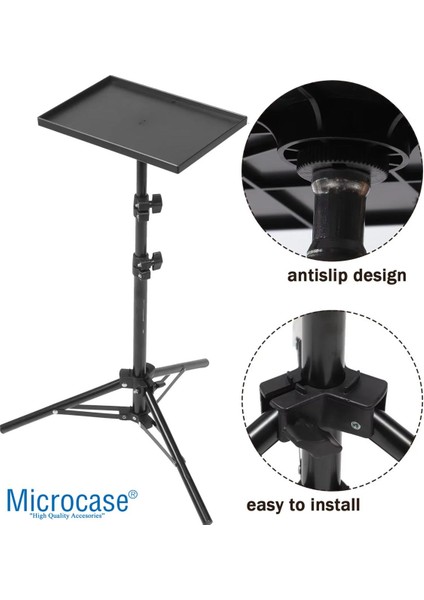 Çok Amaçlı Ayaklı Projeksiyon ve Notebook Standı, Metal, 2.1 mt Tripod, Siyah fiyatları