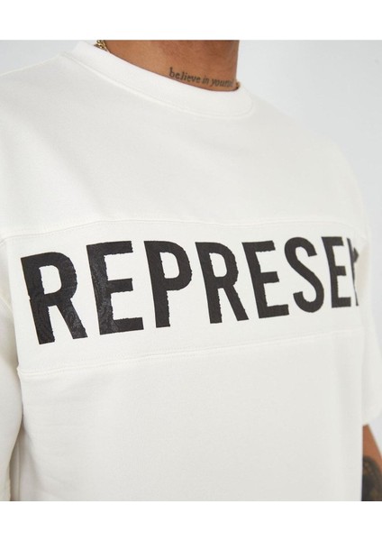 Göğüs Detaylı Represent Owners' Club Baskılı Oversize Pamuk T-Shirt fırsatları