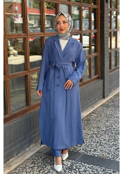 Nurcan Çetin Pantolonlu Takım 25421 Indigo