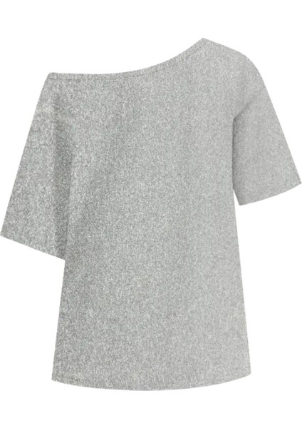 Kadın Kayık Yaka Baskılı Oversize %100 Pamuk T-Shirt fiyatları