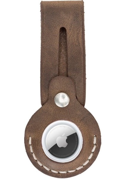 Mulvxurg URG02 Apple Airtag Uyumlu Deri Anahtarlık Beta Aa6 Kahve (Mulvix)