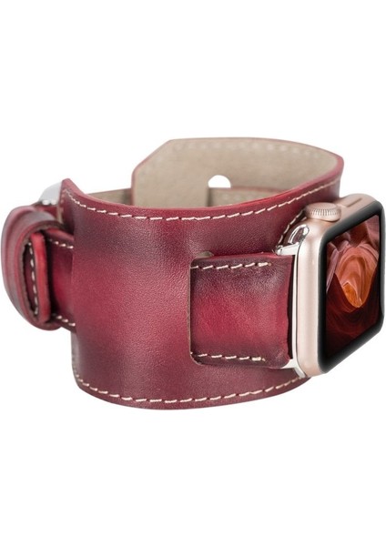 Mulvxurg URG02 Apple Watch Uyumlu Deri Kordon 42-44-45MM Cuff V4EF (Mulvix)