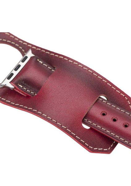 Mulvxurg URG02 Apple Watch Uyumlu Deri Kordon 42-44-45MM Cuff V4EF (Mulvix) modelleri